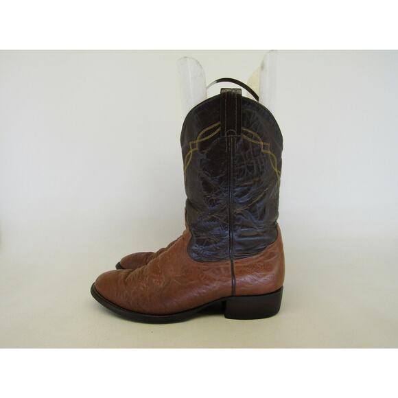 TONY LAMA Mens Size 9 D Brown Leather Bullhide Cowboy Western Boots